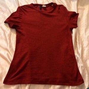 Divided Deep Red Short Sleeve Tee